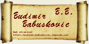 Budimir Babušković vizit kartica